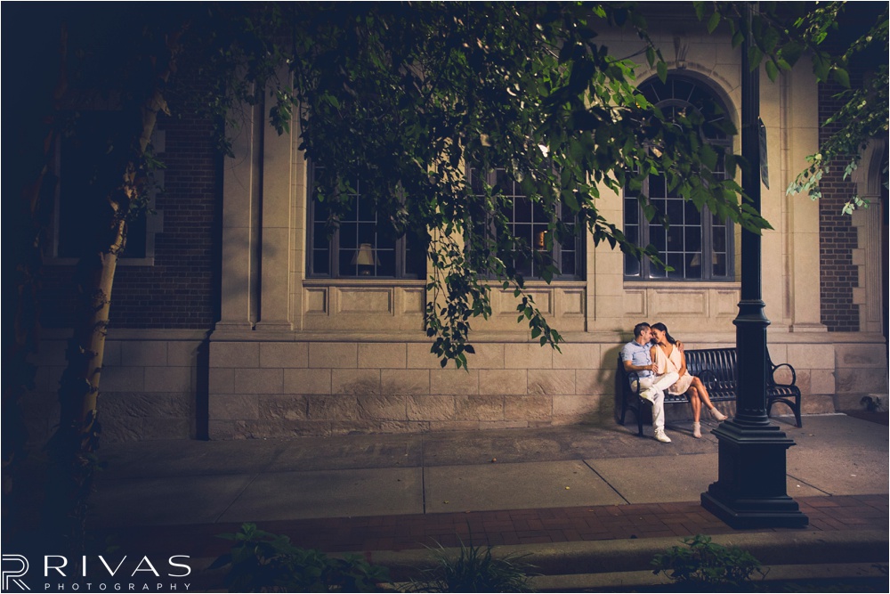 Kansas City Wedding Photographers | romantic summer engagement session | downtown KC Engagement Pictures 