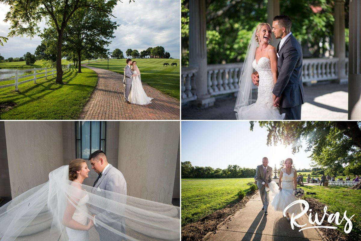 10 Years | Four photos of four different brides and grooms on their wedding days in Kansas City during the summer of 2017. 